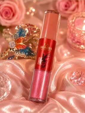 Dual-Ended Lip Balm & Gloss — Rosy Pink